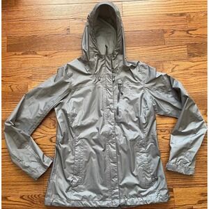 LL Bean Women S Rain‎ Windbreaker TEK Jacket Shell Hiking Outdoor Gray Gorpcore